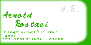 arnold rostasi business card